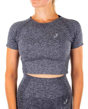 Sport Crop Top ZRED Dynamic grau von vorne